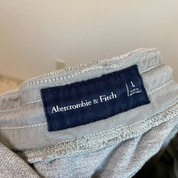 Abercrombie & Fitch Jogger Sweatpants Mens Size L Gray Drawstring Athleisure - Picture 6 of 7